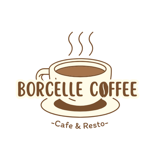 brown and white simple minimalist coffee shop logo