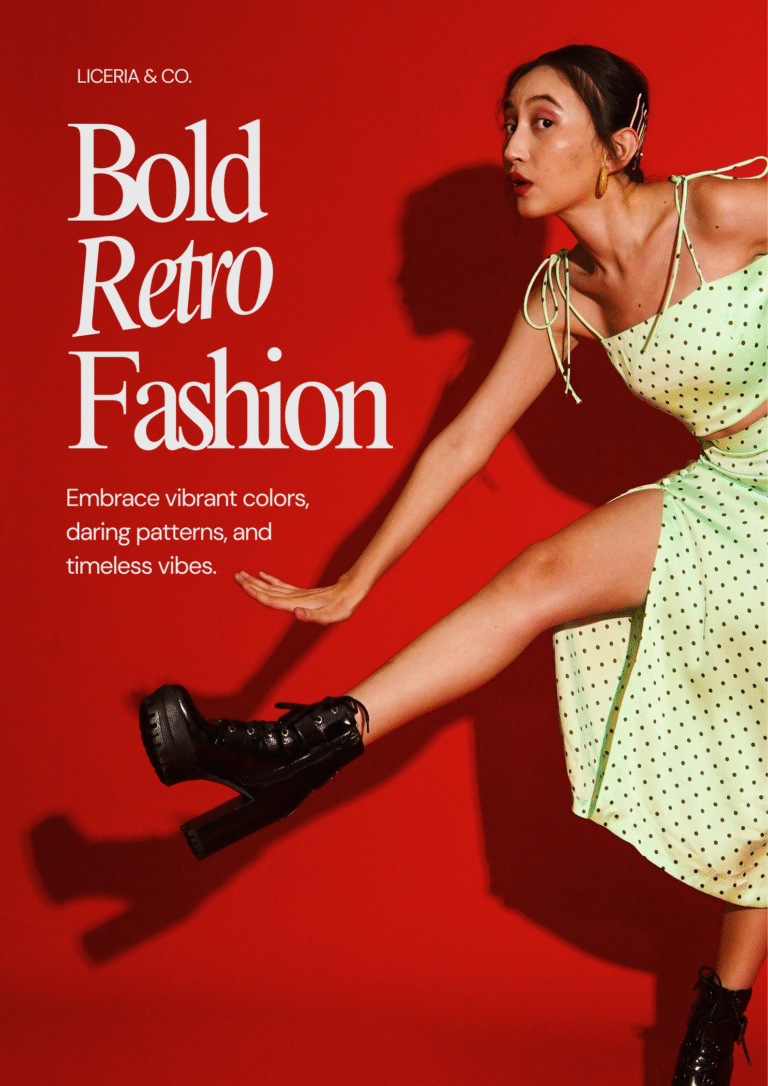 red white bold simple fashion introduction poster